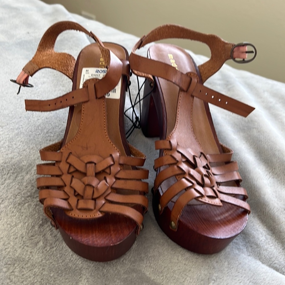 Wood huarache heels